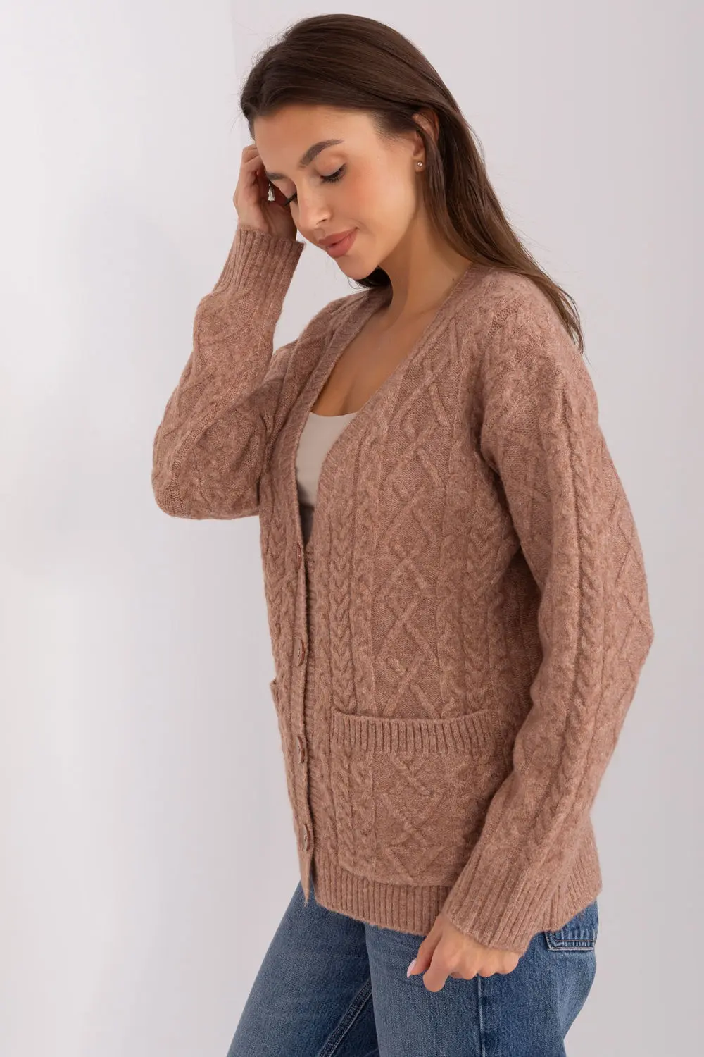 Cardigan brun – Image 2