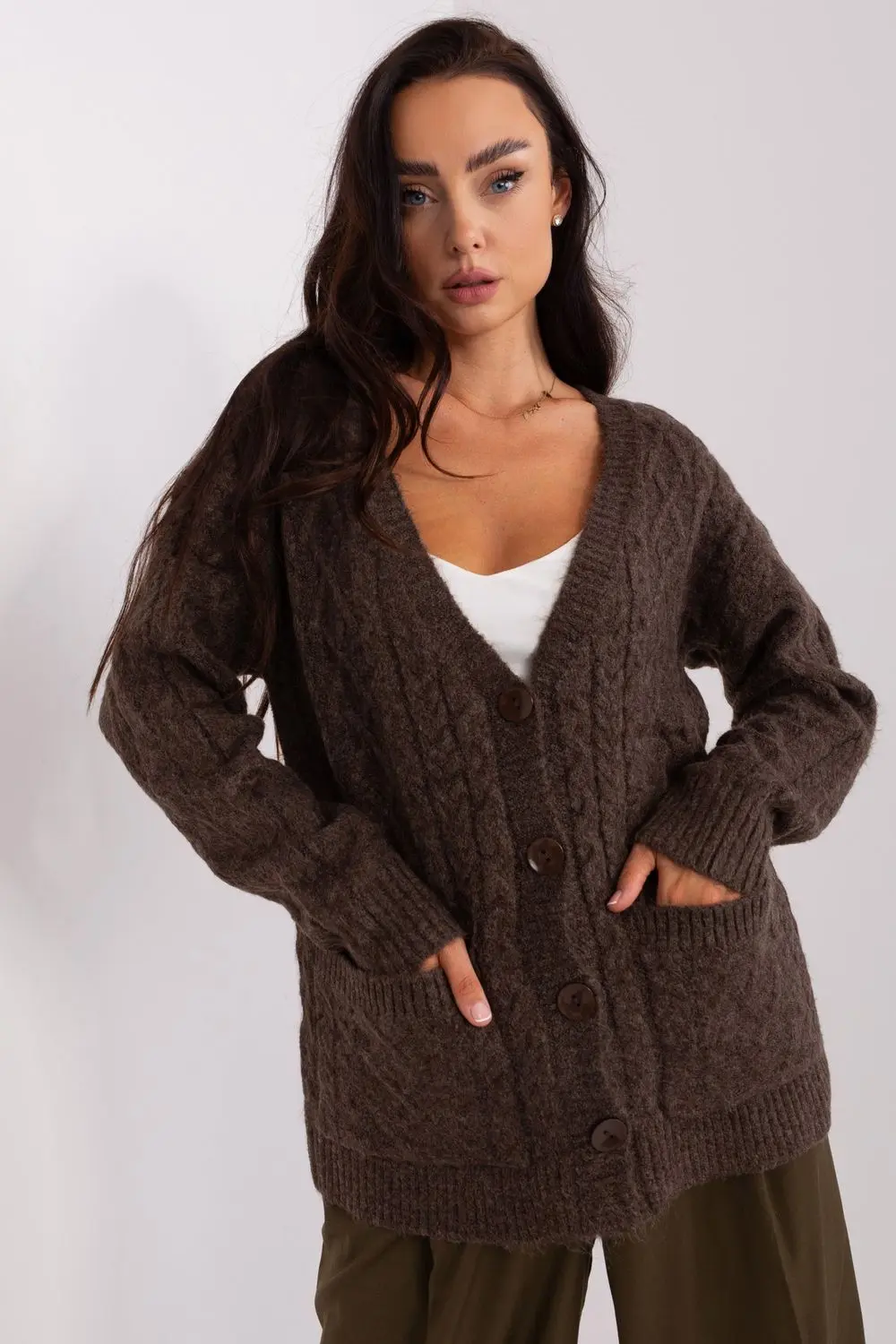 Cardigan brun