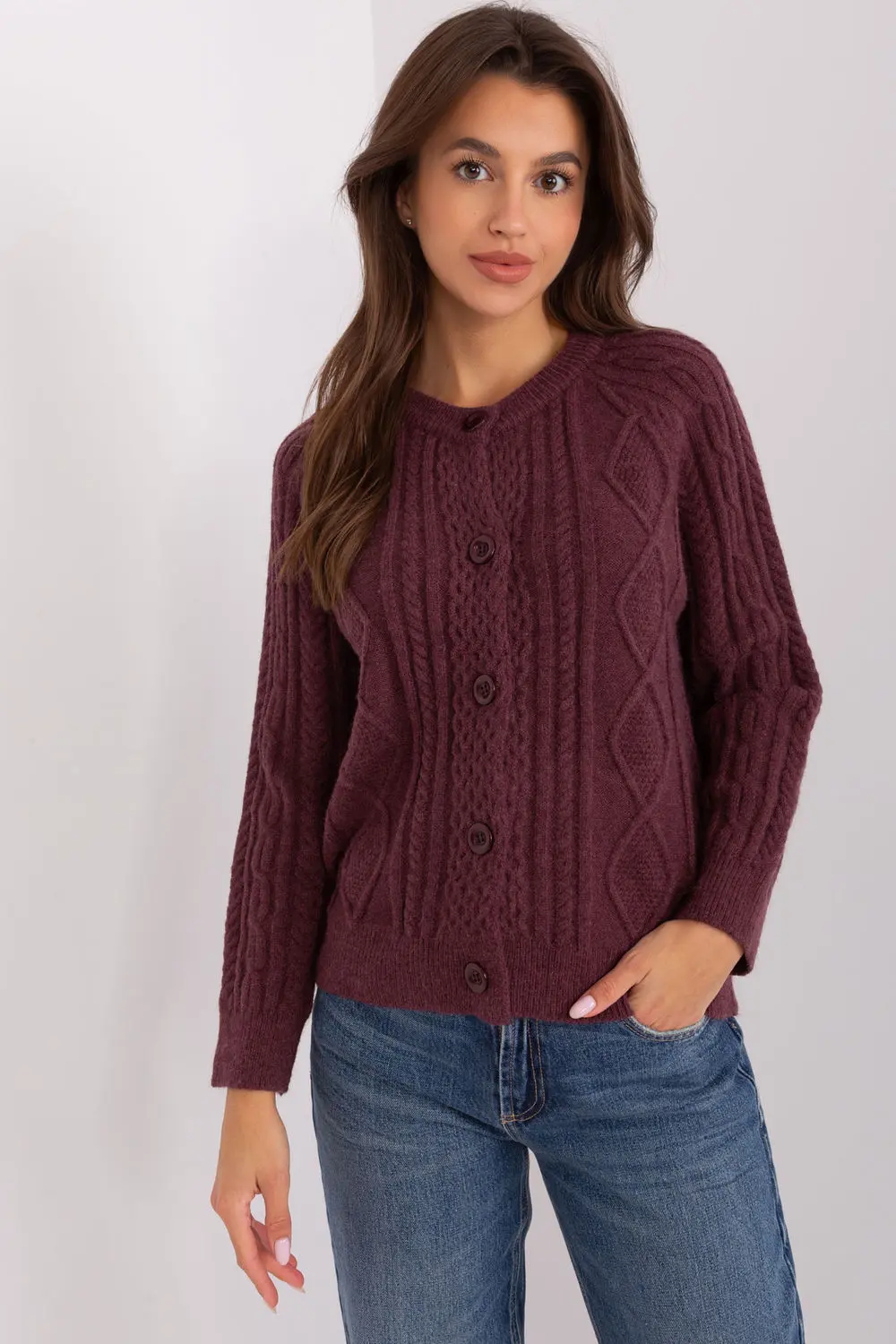 Cardigan violet